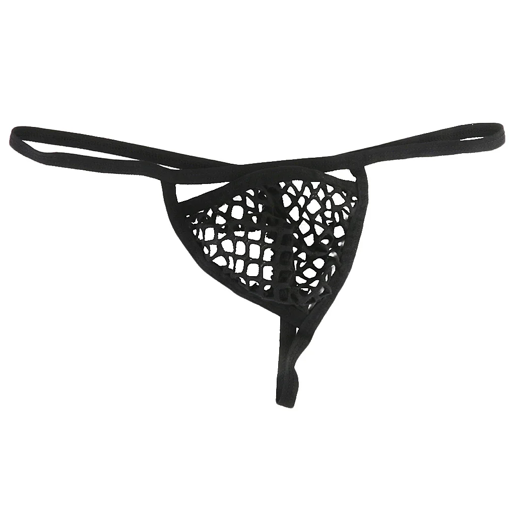sexy man nightwear briefs Men G-string Fishnet Mesh Pouch T-back Thong Underwear Briefs Lingerie