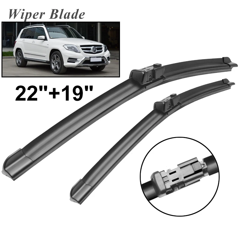 

Щетки стеклоочистителя okoстеклоочистителя RHD & LHD для Mercedes Benz GLK-Class X204 2015-2017, лобовое стекло, переднее стекло, 22 дюйма + 19 дюймов