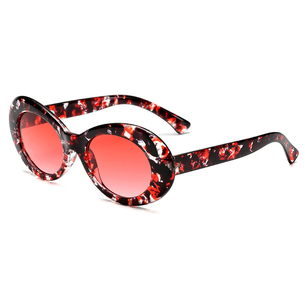 Высококачественные очки в стиле Курта Кобейна, фирменный дизайн, для мужчин и женщин, Ретро стиль, крутые Овальные Солнцезащитные очки, цветные градиентные модные очки - Цвет линз: C14