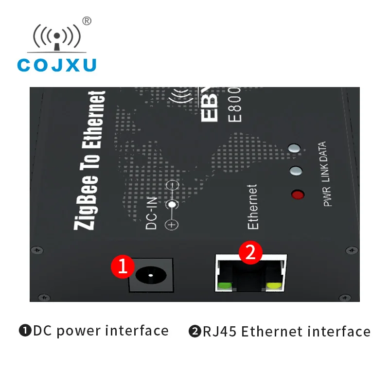 CC2530 ZigBee модуль Ethernet 2,4 ГГц 27dBm 500 МВт RJ45 порты TCP, UDP Ad hoc сетевой E800-DTU(Z2530-ETH-27) радиочастотный приемопередатчик