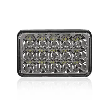 

2pcs/set Car Auto 4*6 Inch Square Shape LED Crystal Light Clear Sealed Beam Headlamp with 15 High Power LEDs