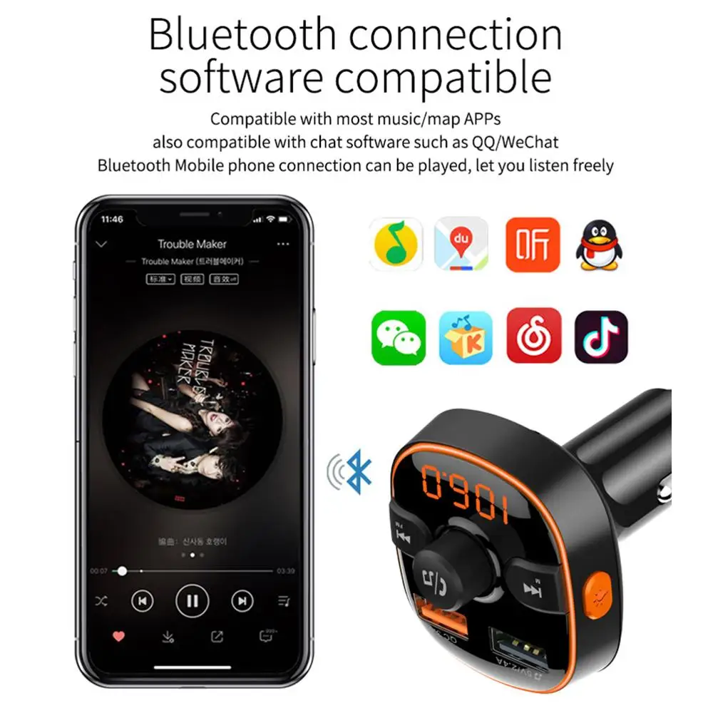 Bluetooth FM модулятор для автомобиля автомобильное радио mp3 плеер передатчик быстрое