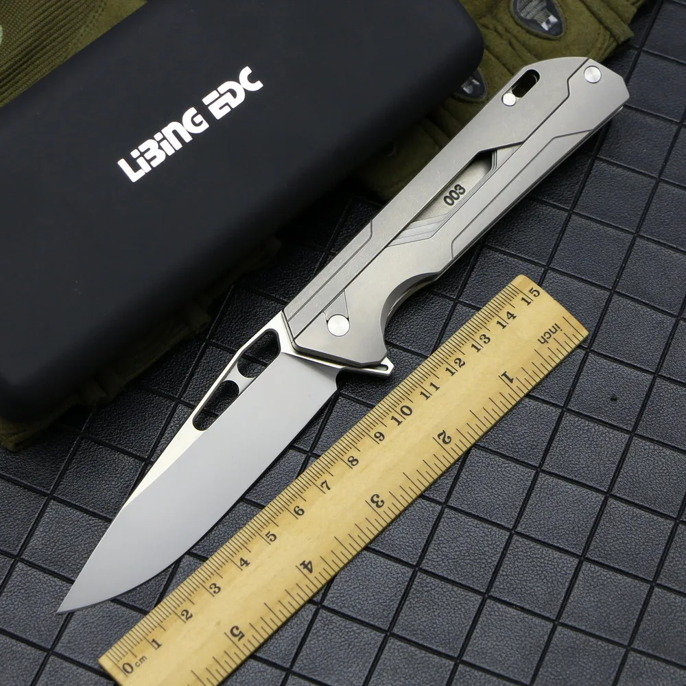

LiBing EDC Mechanical Teacher 2 Flipper Folding Knife M390 Blade Titanium Alloy Handle Outdoor Supplies Camping Hunting Tool