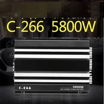 

12V Refitting car audio with C-266 four way power amplifier and vehicle mounted high power 5800w power amplifier 4-channel ampli