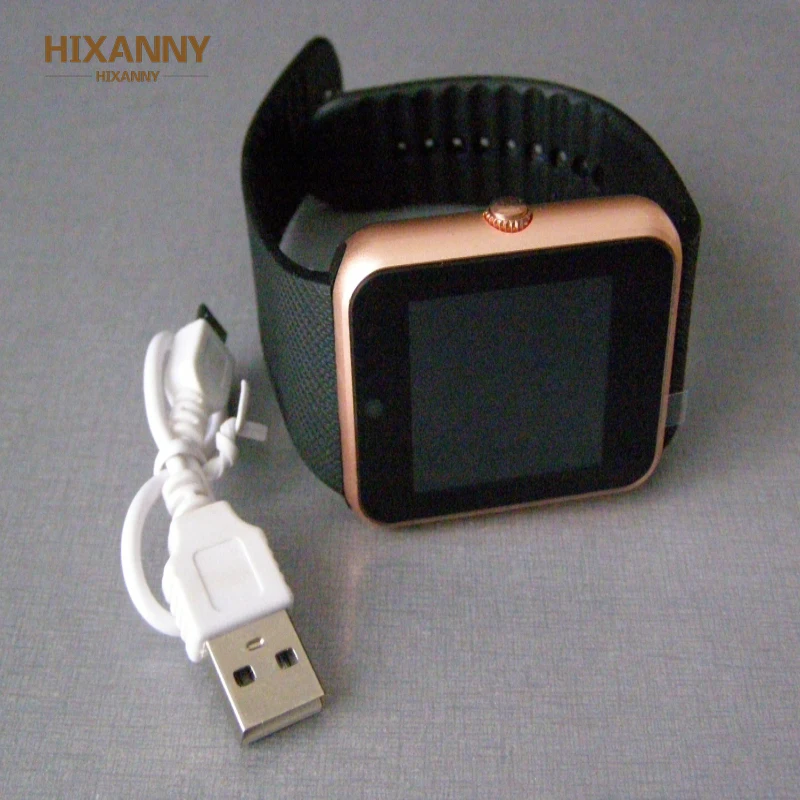 

Smart watch GT08 with upgraded silver color battery 61D motherboard touch screen Bluetooth Camera music men wrist smartwatch