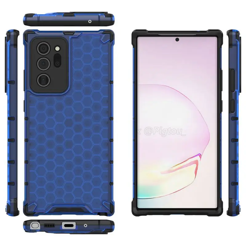 

For SamSung Galaxy Note20 Case Soft Silicone Airbag Anti-fall Back Cover For SamSung Note 20 20 Pro Fashion Honeycomb Cover Case