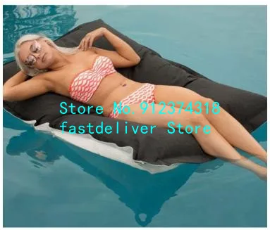 oversized luxury comfortably accommodate two adults float beanbag, pool floating bean bag lounge cushion-outdoor enjoyment