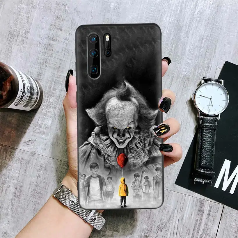 Pennywise Clown Black Phone Case For Huawei Mate 30 20 10 P30 P20 P10 Pro Lite P Smart Z Luxury Cover Coque Shell