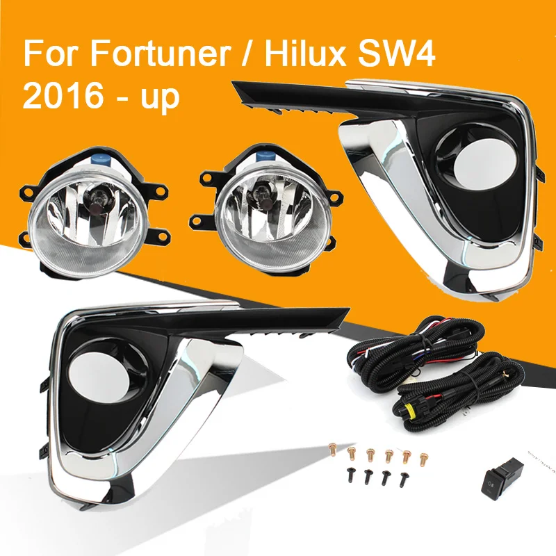 Автомобильные противотуманные фары 12 В в сборе для Toyota Fortuner/Hilux SW4 2016 комплект