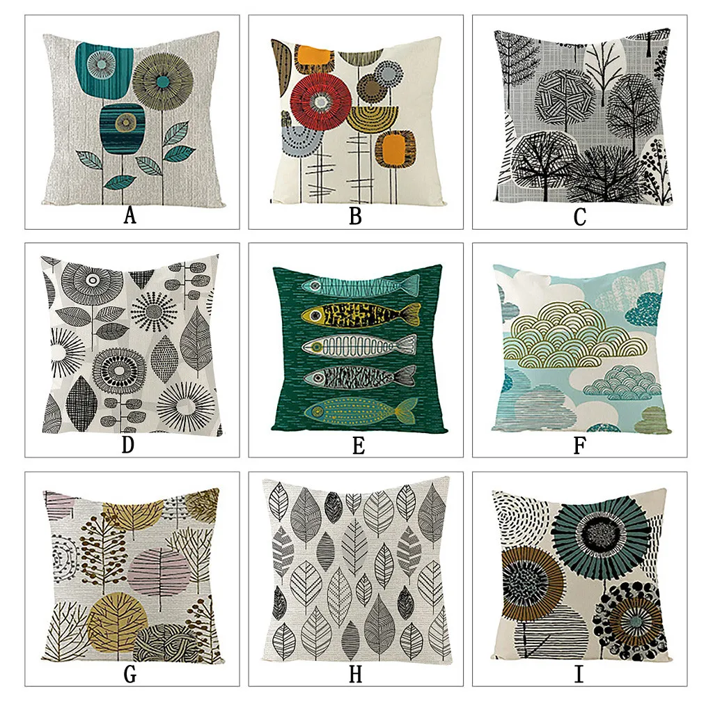 

Style of Art Pillow Case Linen Sofa Cushion Cover Pillowcases Home Decoration Kussenhoes Housse de Coussin Cojines Pillow Cover