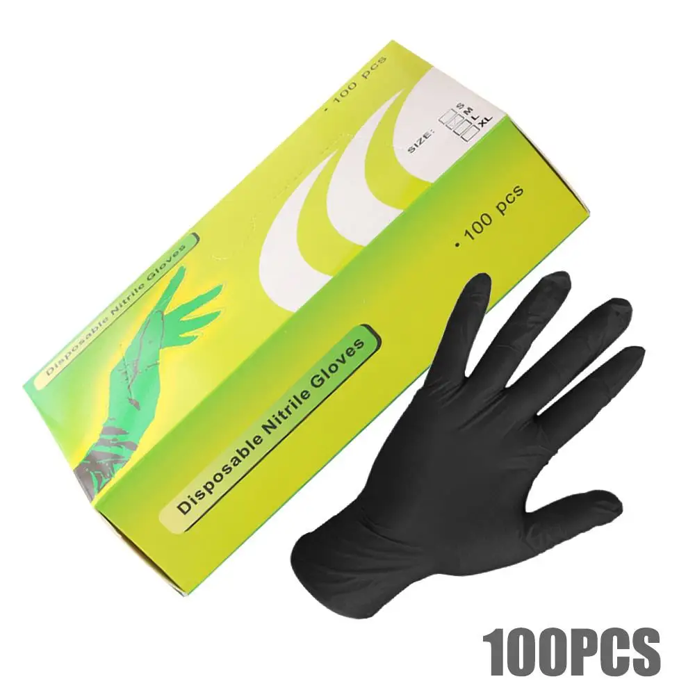 

100PCS Disposable Latex Gloves Anti Resistant Nitrile Gloves Gardening Safety Living Hand Protection Household Cleaning Products