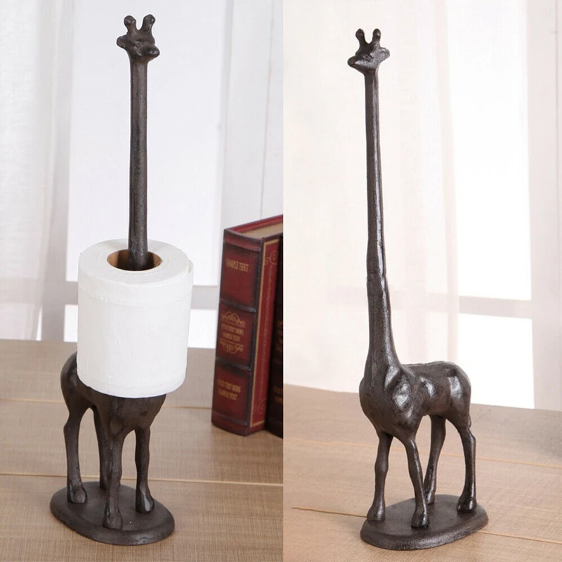 Cast Iron Animal Toilet Roll Holders Free Standing Novelty Kitchen Roll Holders 