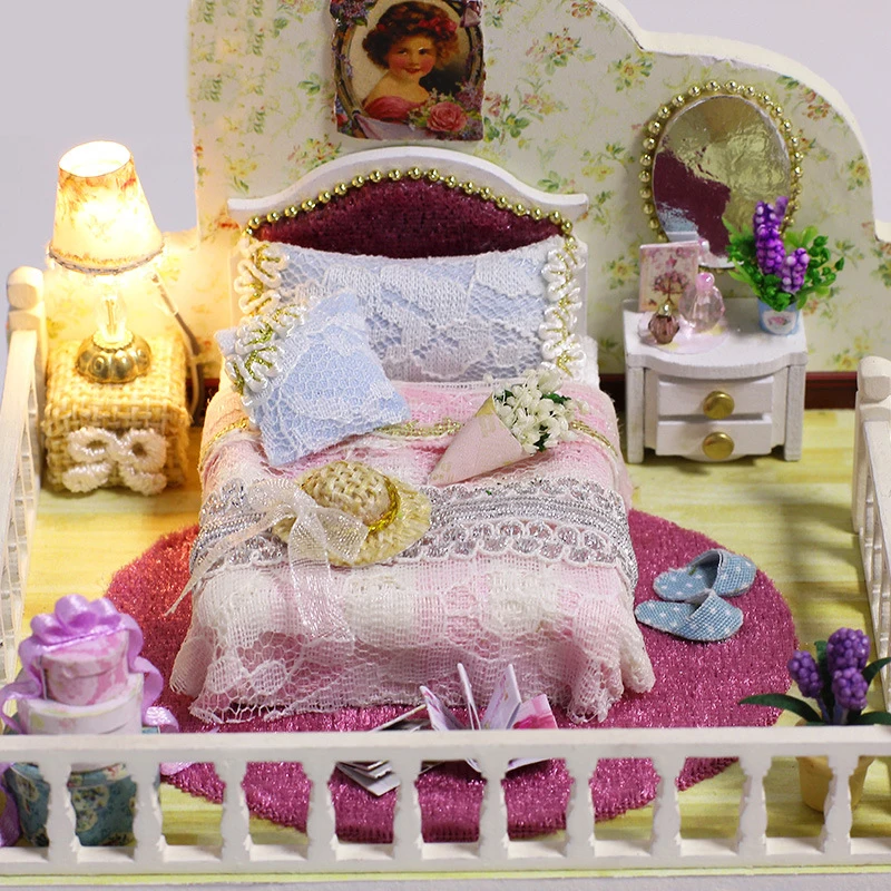 Миниатюрные модели зданий рождественский дом DIY кукольный домик с мебелью
