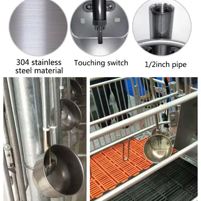 Сверхмощная Нержавеющая сталь поросенок подача воды чаша поросенок питьевой фонтан оборудование Поставки