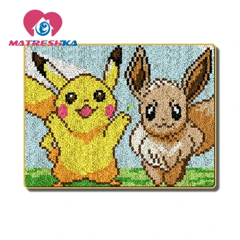 

Cartoon tapestry kits latch hook rug kits carpet embroidery latch hook rug needlework button package diy rugs hook rug point rug