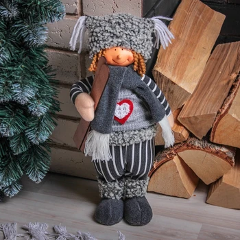

Interior doll "Kid with skis" 33 cm