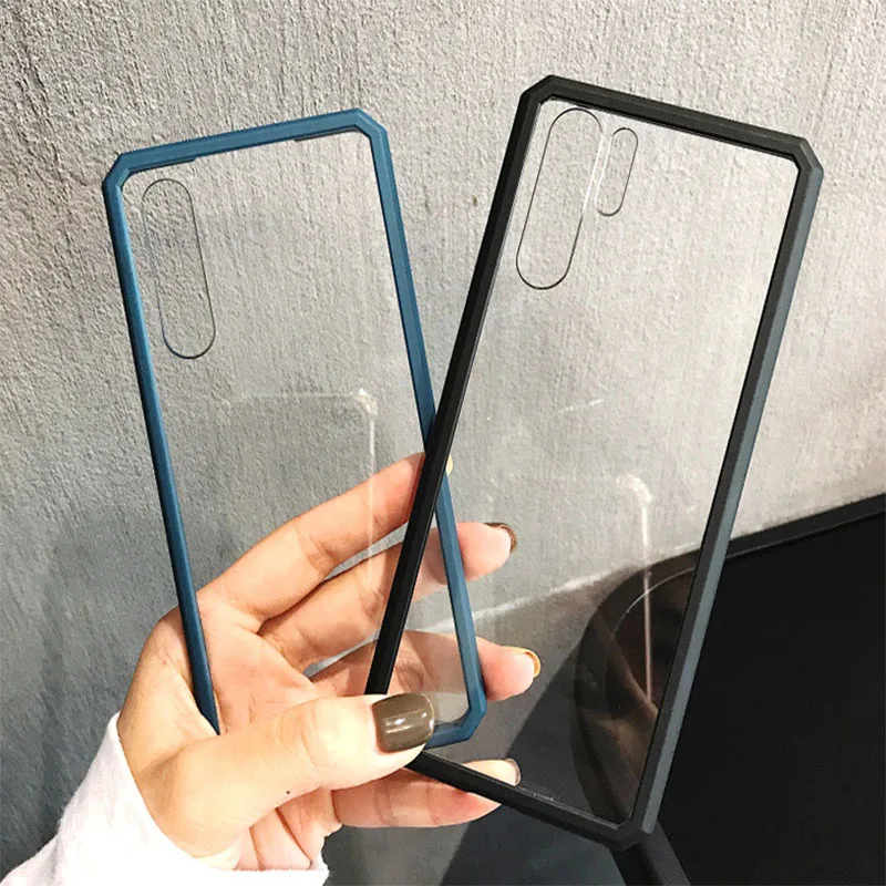 Подходит для Huawei p30 pro mate30 pro Прозрачный ударопрочный TPU+ PC защитный чехол акриловый сплошной цвет простая модель