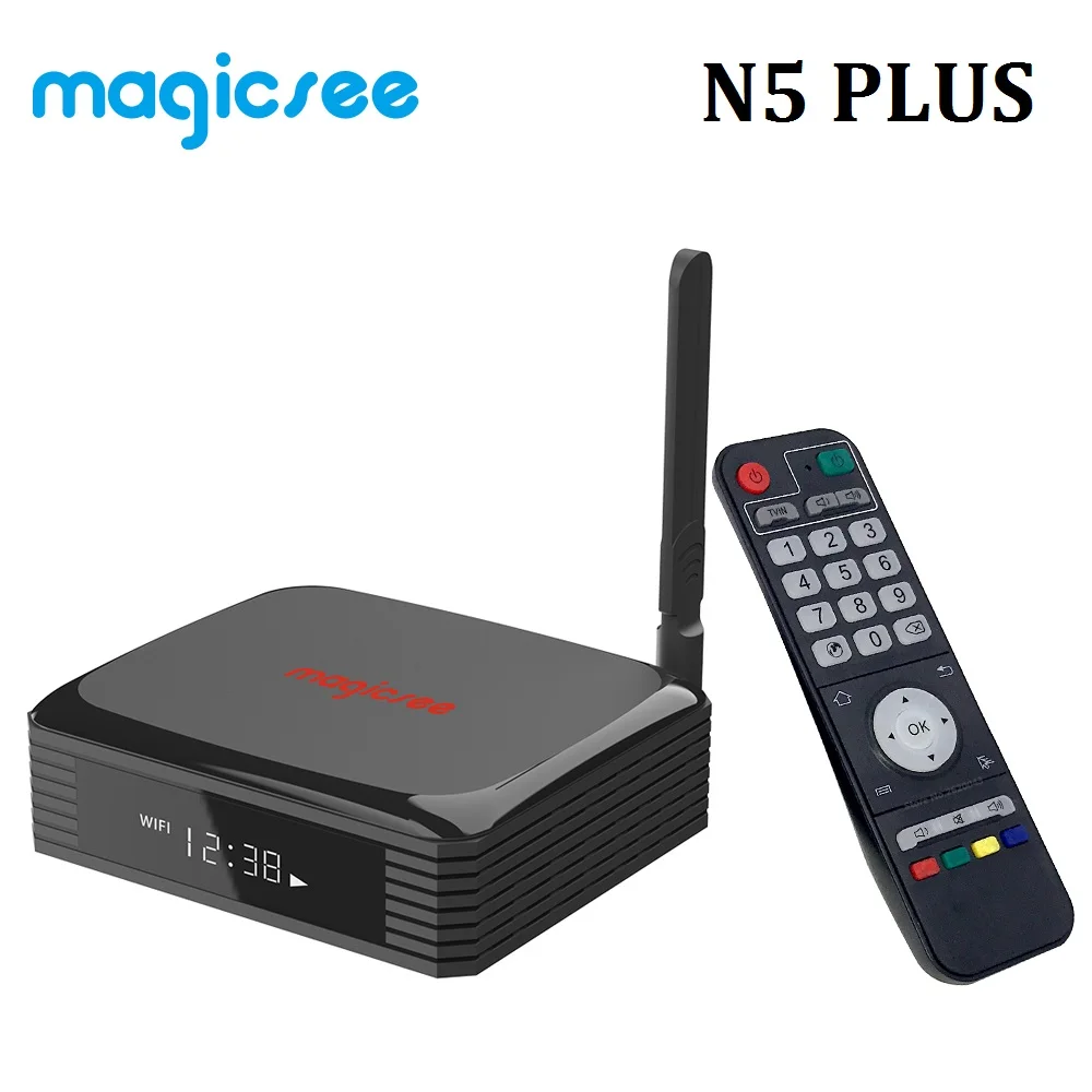 ТВ приставка Magicsee N5 Plus S905X3 на базе Android 4 Гб ОЗУ 64 ПЗУ медиаплеер 2 4G + двойной Wi Fi