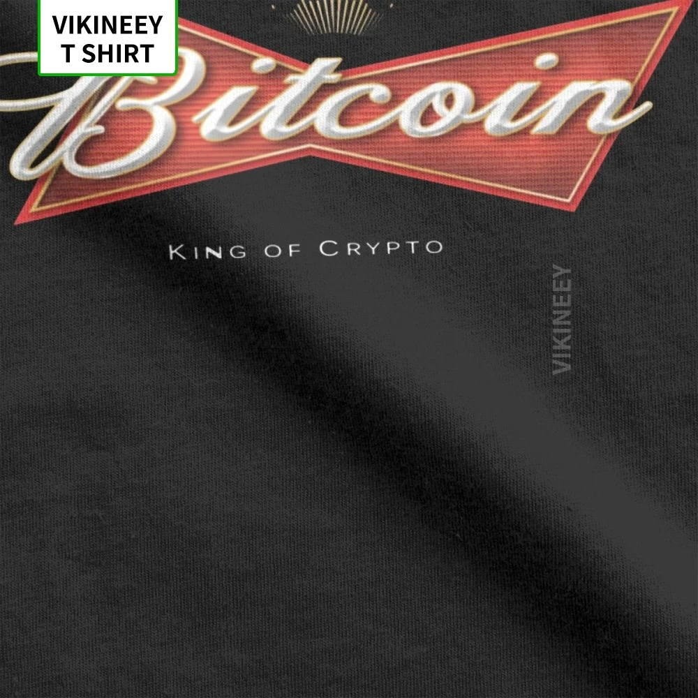Биткойн криптовалюта Забавный дизайн Винтажная Футболка мужская одежда с