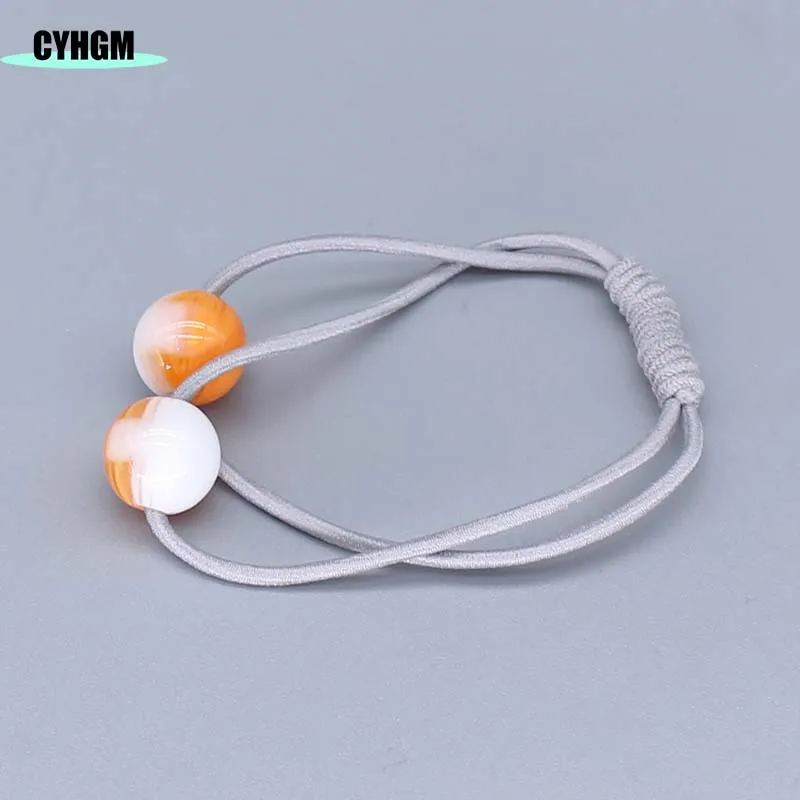 G016-hui-orange Эластичные резинки для волос для девочек кавайные резинки для волос украшения желе бант satynowa gumka cheveux femme аксессуары для волос бренд G016 - Цвет: G016-hui-orange