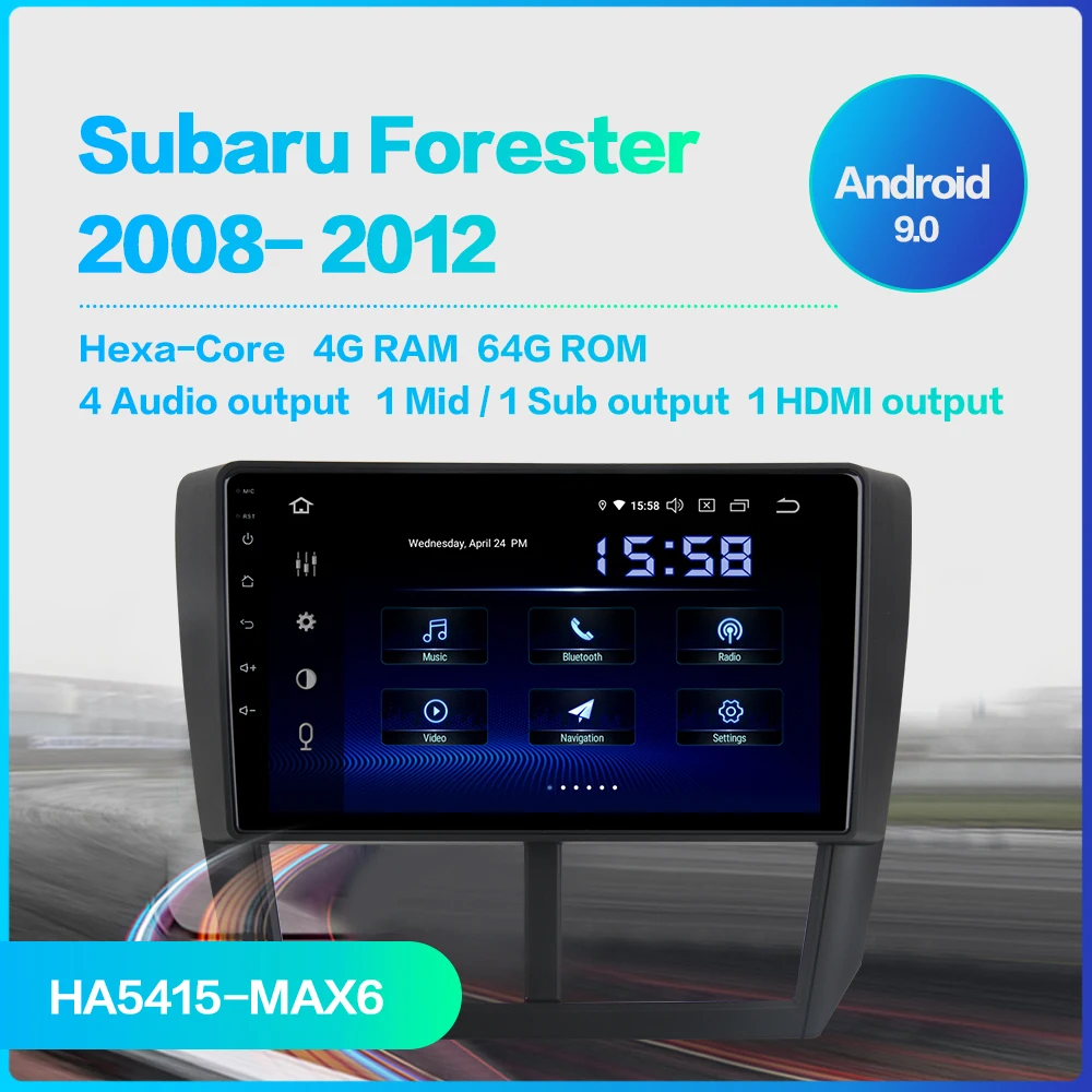 Discount For Subaru Forester 2008 2009 2010 2011 2012 Car 1 Din 9 "Carplay Radio GPS Multimedia Player Android Head Unit Navigation PC 1