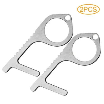 

Door Opener, Key Ring, Touch Screen Tool, Mini Self-Cleaning Reusable Handle Tools Press Elevator Button Hand Stick Home Outdoor