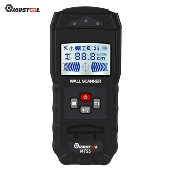 

MUSTOOL MT55 Digital Wall Scanner Detector Detecting Wire Live Cable Water Pipes Metal Electronic Measuring Instruments