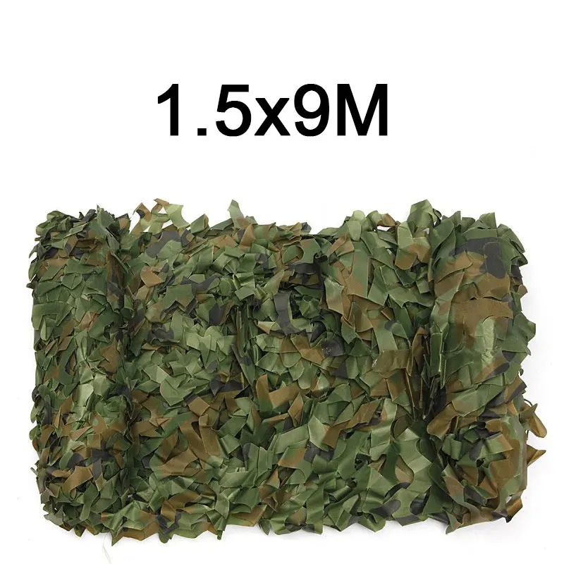 1.5x9m MENFLY 1,5 м широкая лесная простая Солнцезащитная затеняющая сетка CS хит Игра Камуфляж военное покрытие сетка Военная транспортная сеть - Цвет: 1.5x9m