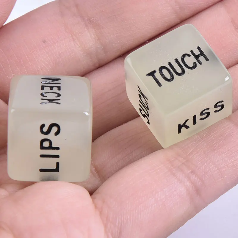 2pcs Funny Glow In Dark Love Dice Toys Adult Couple Lovers Games Aid Sex Party Toy Valentines Day Gift For Boyfriend Girlfriend