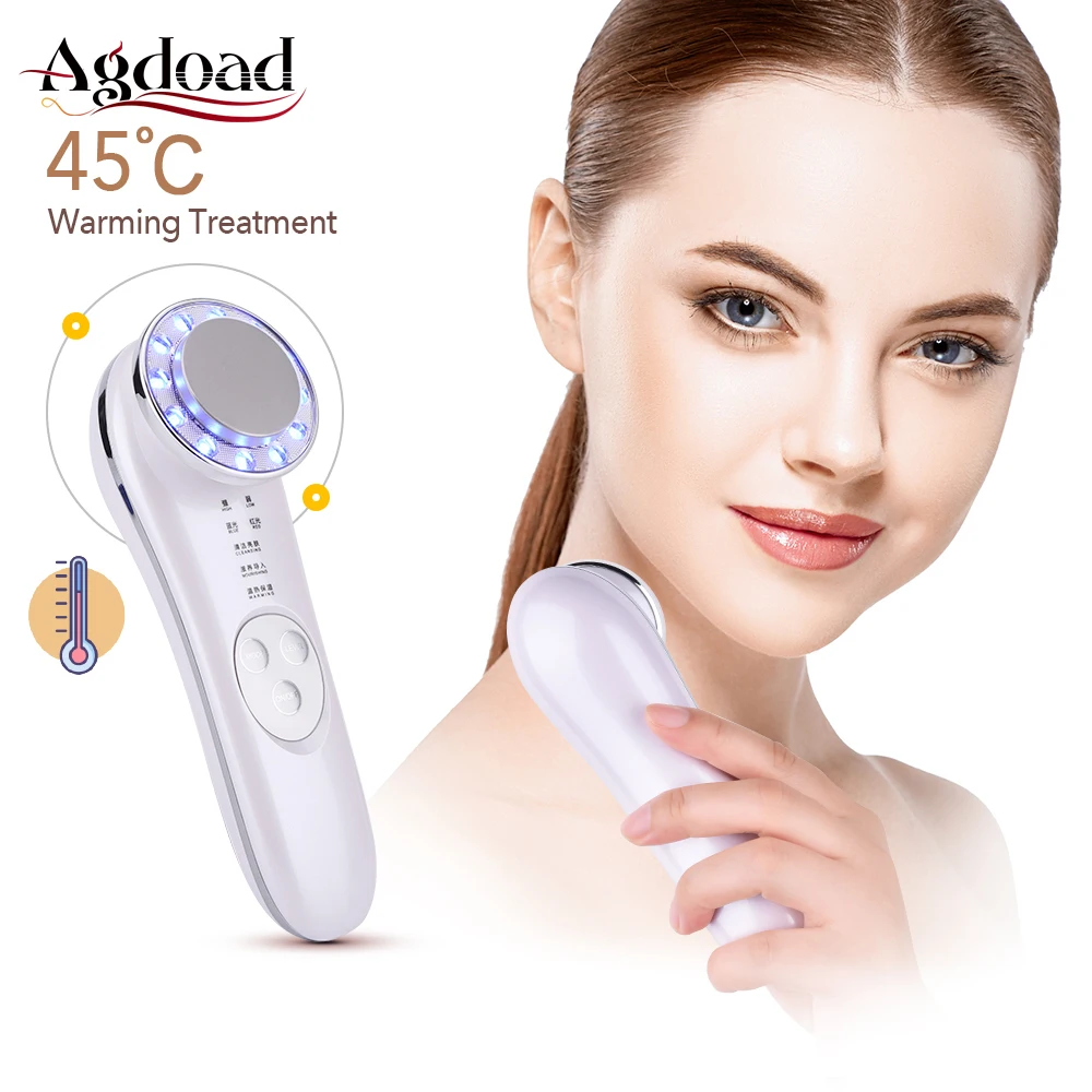 

LED Photon Ultrasonic ion Face Lifting Device Ultrasound Wrinkle Remover Anti Aging Skin Tightening Skin Care Beauty Instrument