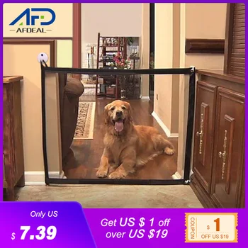 

Dog Fence Magic Pet Gate Pet Barrier Safe Guard Safety Enclosure For Indoor and Outdoor Portable Folding Pet Separation Isolatio