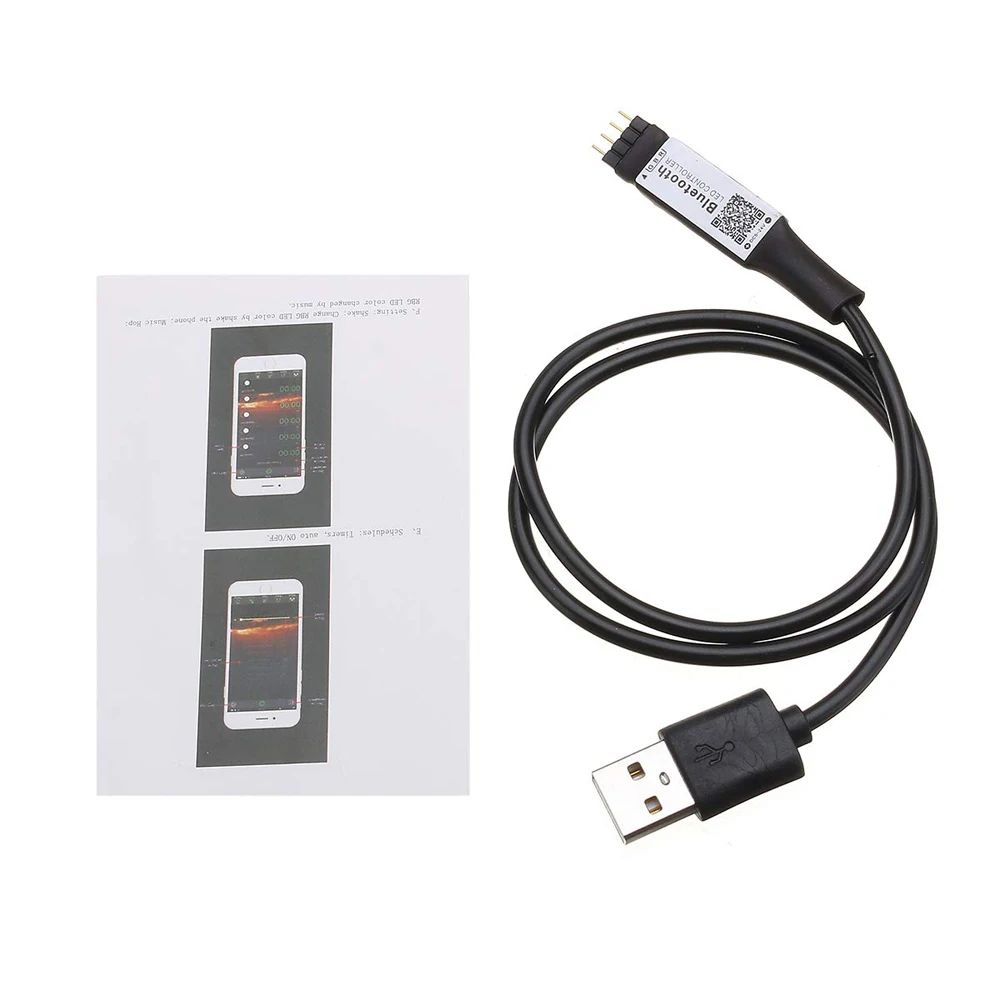 Мини-5в USB RGB Bluetooth контроллер Синхронизация с музыкой и таймером Светодиодная лента контроллер Диммер для 5 В 3528 5050 Светодиодная лента ТВ ПОДСВЕТКА