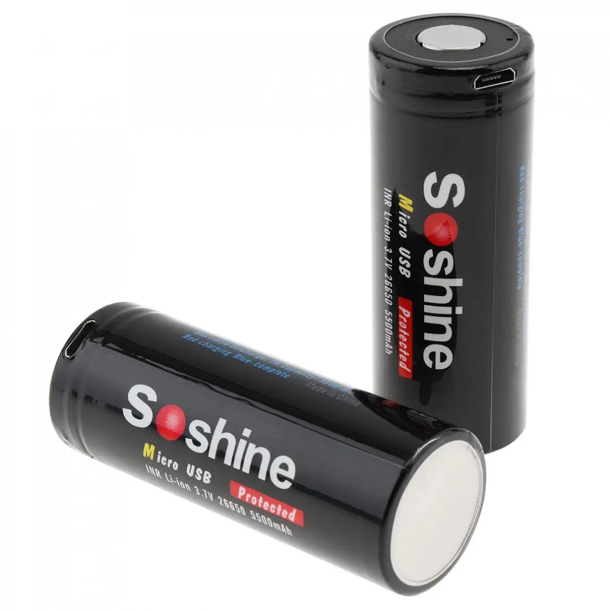Soshine 4 шт. 3,7 в 5500 мАч 26650 литий-ионная аккумуляторная батарея с микро портом портативный аккумулятор коробка для электрического инструмента/фары
