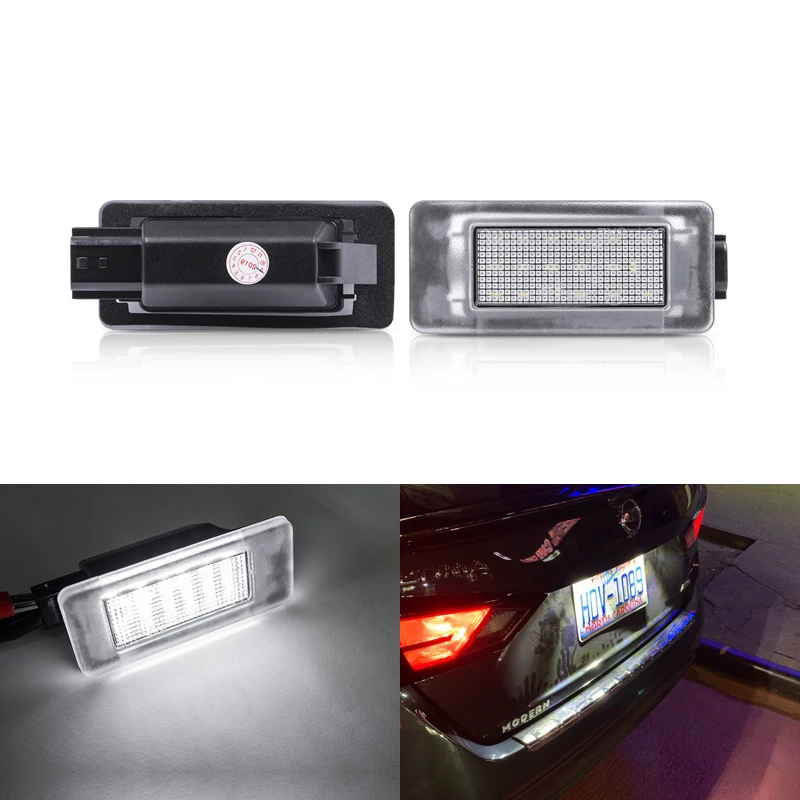 Белый светодиодный светильник SMD для номерного знака Nissan Серена C27 2016- Altima 2019 без