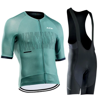 

Northwave 2020 New Summer Cycling Jersey Set Breathable Gel Bike Bib Shorts Suit Men MTB Bike Clothing Ropa Maillot Bike Wear