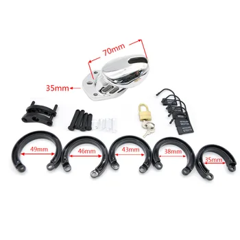 5 Colors CB6000S Short CB6000 Long Chastity Device With 5 size Penis Ring Cock Cage,Cock Ring,Chastity Lock Belt, Adult Game 3