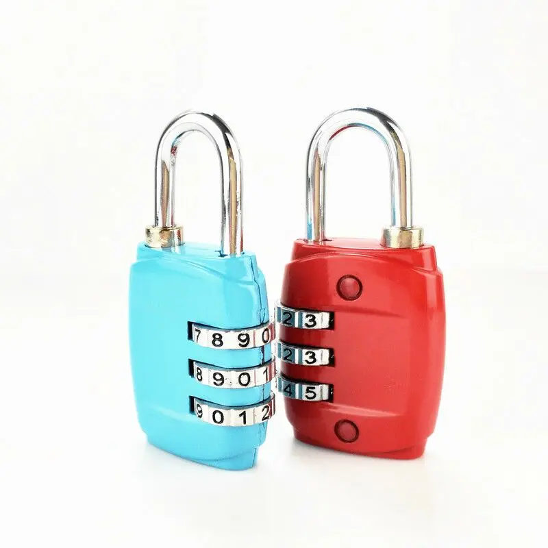 

Suitcase Luggage Metal Code Lock 3 Dial Digit Password Combination Padlock Mini Coded Keyed Anti-Theft Locks