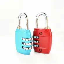 Suitcase Luggage Metal Code Lock 3 Dial Digit Password Combination Padlock Mini Coded Keyed Anti-Theft Locks