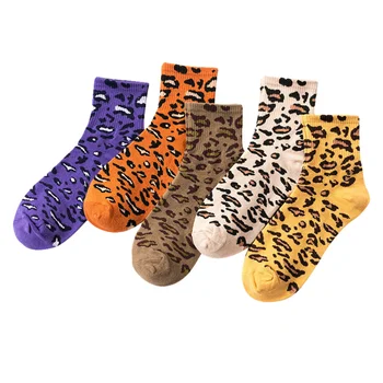 

5 Pairs of Mid-calf Sock Stylish Socks Cotton Sock Chic Socks for Girl