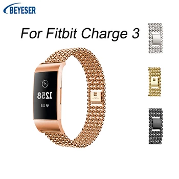 

Stainless Steel Watch Band for Fitbit Charge 3 Bands Replacement solid bracelet Metal Wrist Strap for Fitbit Charge 3 Fashion