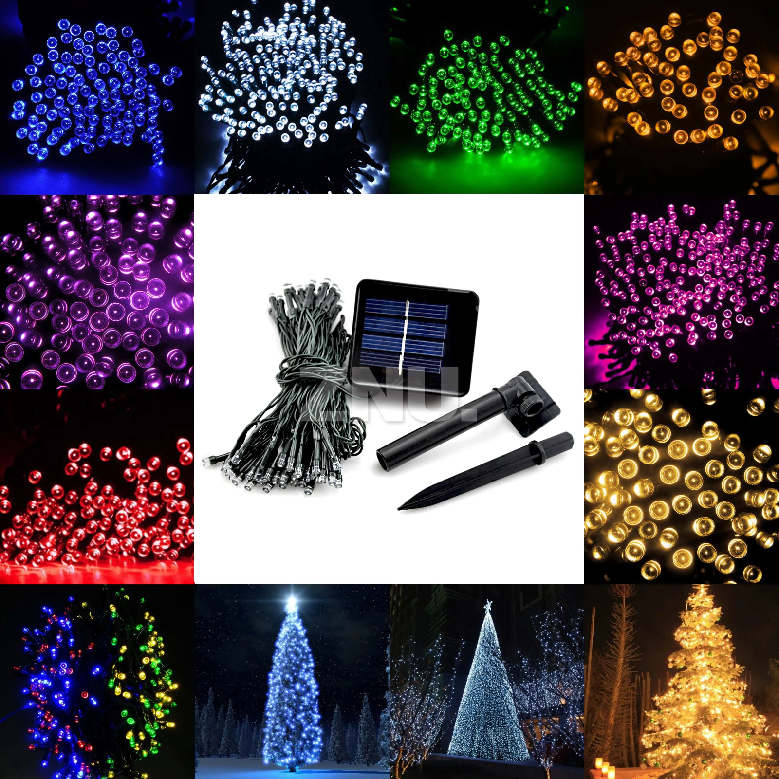 Solar power LED String Light Wedding Decorative Ambiance Light Sensor Control Waterproof outdoor Party home Decor 60-200LED D30