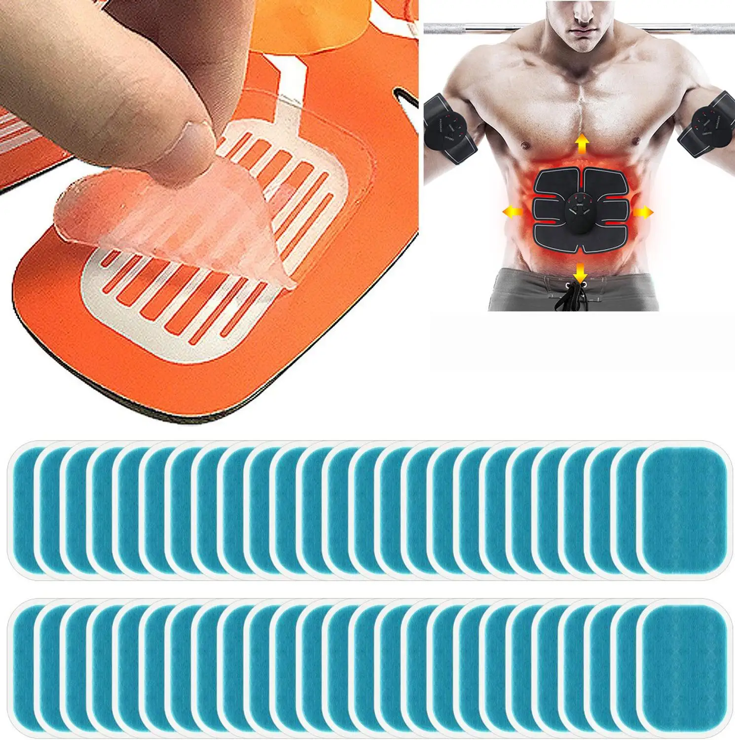 5/15/25Pair EMS Replacement Gel Pads for EMS Abs Trainer Weight Loss