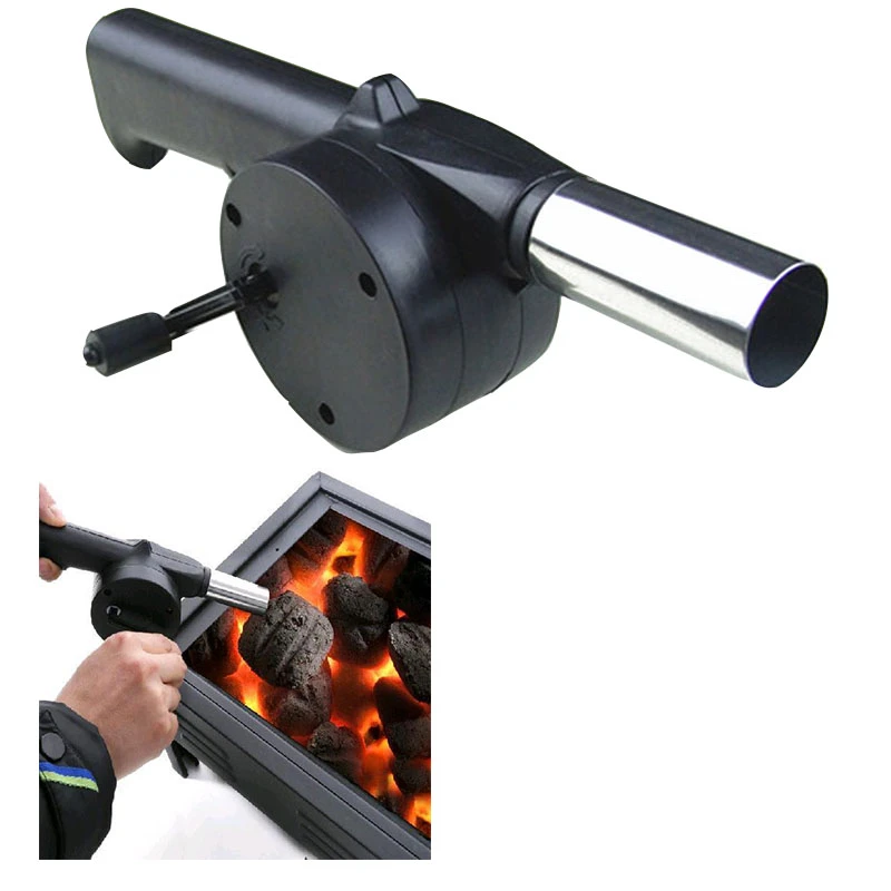 de barbacoa para exteriores, soplador de aire Manual, Parrilla portátil, fuelle de fuego, herramientas para barbacoa, Picnic, accesorios de manivela| | - AliExpress