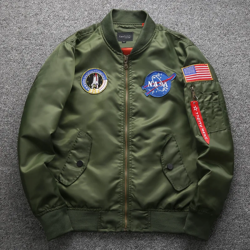 

AliExpress Stand Collar Men Jacket Labeling Flight Suit Large Size Thin Type for Spring And Autumn