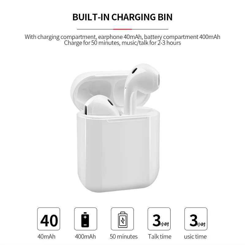 i12 TWS сенсорные мини-наушники, беспроводные наушники Bluetooth 5,0, гарнитура для Android xiaomi Iphone PK i10 i20 i30 i60 tws, вкладыши