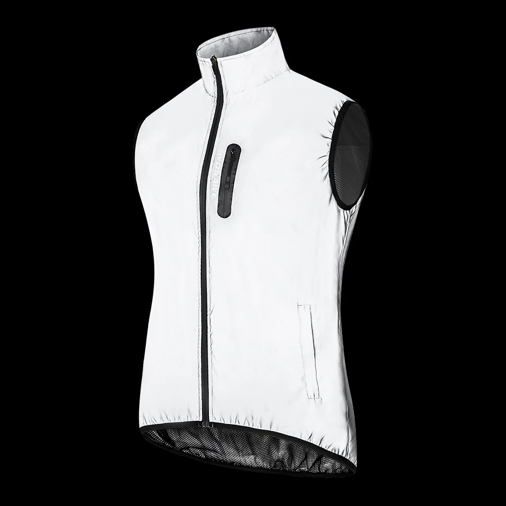 WOSAWE Мужская Светоотражающая куртка для велоспорта ночного бега ветрозащитная