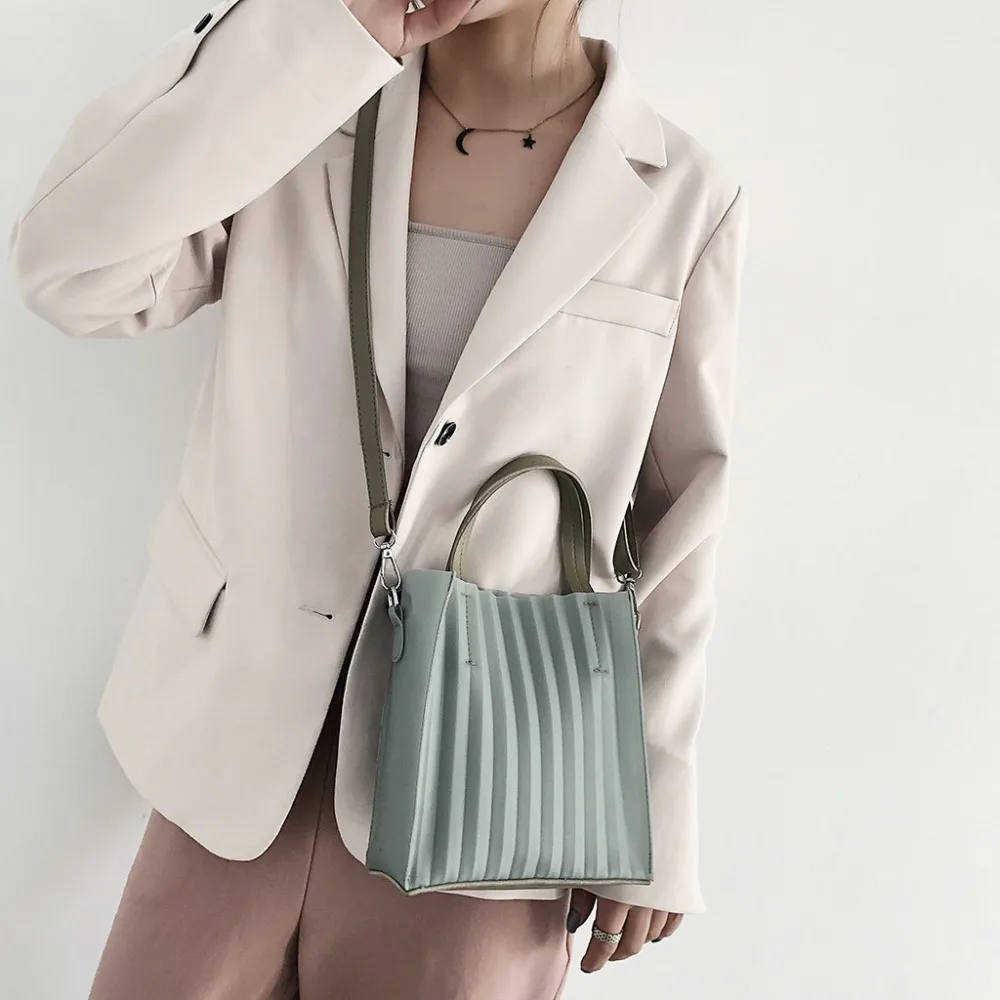 Women Wave Pattern Sleek Minimalist Small Fresh Shoulder Messenger Bag (13)