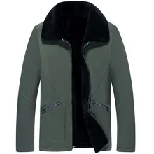 Пальто с натуральным мехом, мужская зимняя куртка, шерсть, меховая подкладка, парка, Мужская Двусторонняя одежда, теплые парки размера плюс, Veste Homme Hiver MY1821