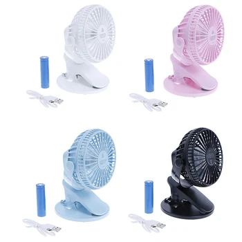 

Portable Mini USB Fan 360 degree Rotation Clip Fan USB Rechargeable Desk Cooling Fan For Home Office
