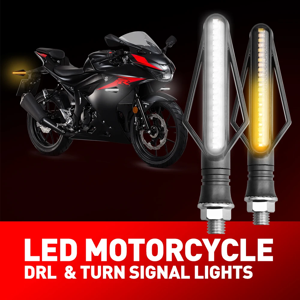 2 шт. светодиодный стоп-сигнал индикаторы для мотоцикла мотоцикл светильник ходовой DRL Для Suzuki ltz 400 gsr 600 cb650f honda msx 125